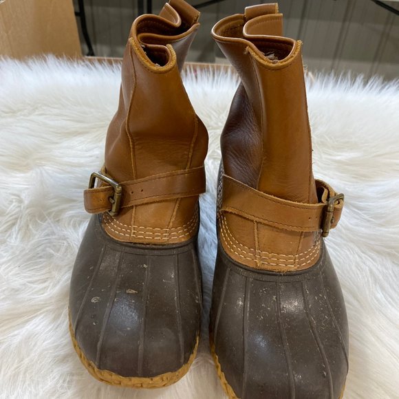 L.L BEAN Duck Boots Hunting Shearling Buckle SZ 8W main image 6